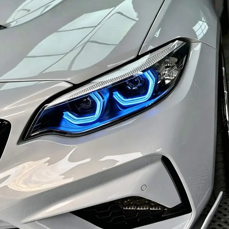 FOR BMW F87 M2 2 Series F23 F22 LCI M240i 230i 218i RGBW LED Headlights Daytime Running Lights Angel Eyes J ONE Multi-color DRL