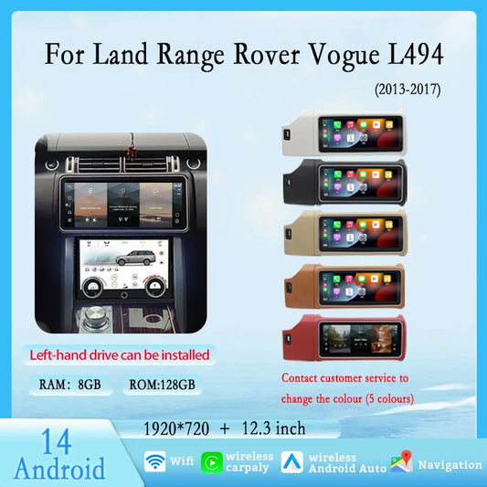 12.3" For Range Rover Vogue L405 2013-2017 Android 14 multimedia player car GPS radio Carplay automatically retains OEM menu