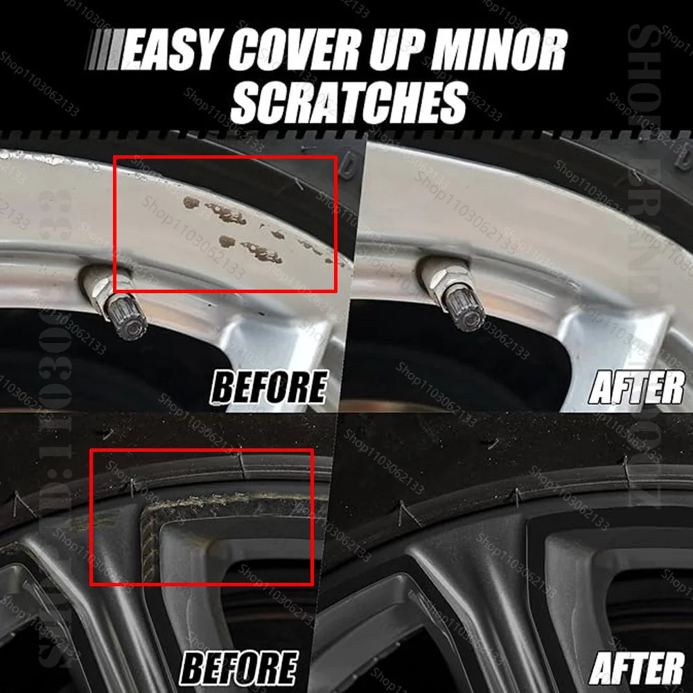 For PEUGEOT 5008 Touch Up Paint Wheel Repair Kit Quick And Easy Wheel Scratch Repair Rim Paint For Car Wheel Repair Silver Black