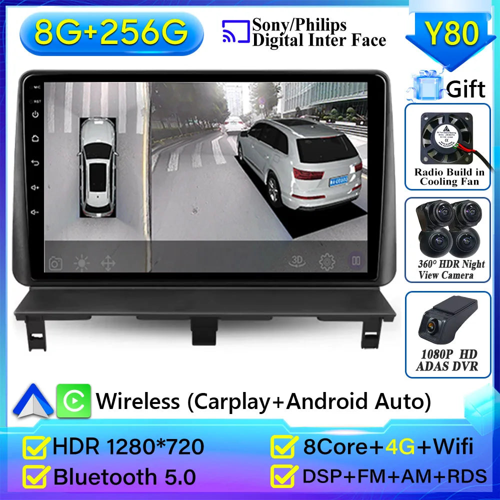 For Peugeot Partner 1 2002-2008 Car Radio Carplay Navigation GPS Multimedia Player Android Auto Video Display WiFi 4G No 2din 2K