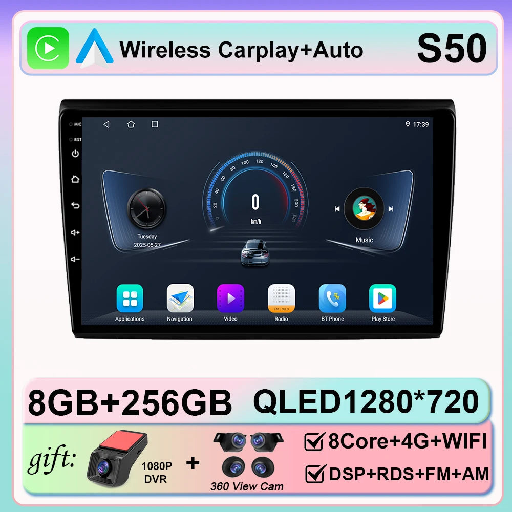 Android 16 For Fiat Bravo 198 2 II 2007 - 2014 2K QLED Stereo Car Radio Multimedia Video Player GPS 4G CarPlay