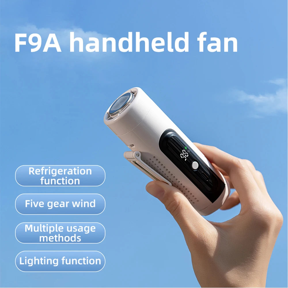 Tragbarer Nackenventilator 3000mAh – 199 Geschwindigkeitsstufen, USB wiederaufladbar, Taschenventilator für den Sommer