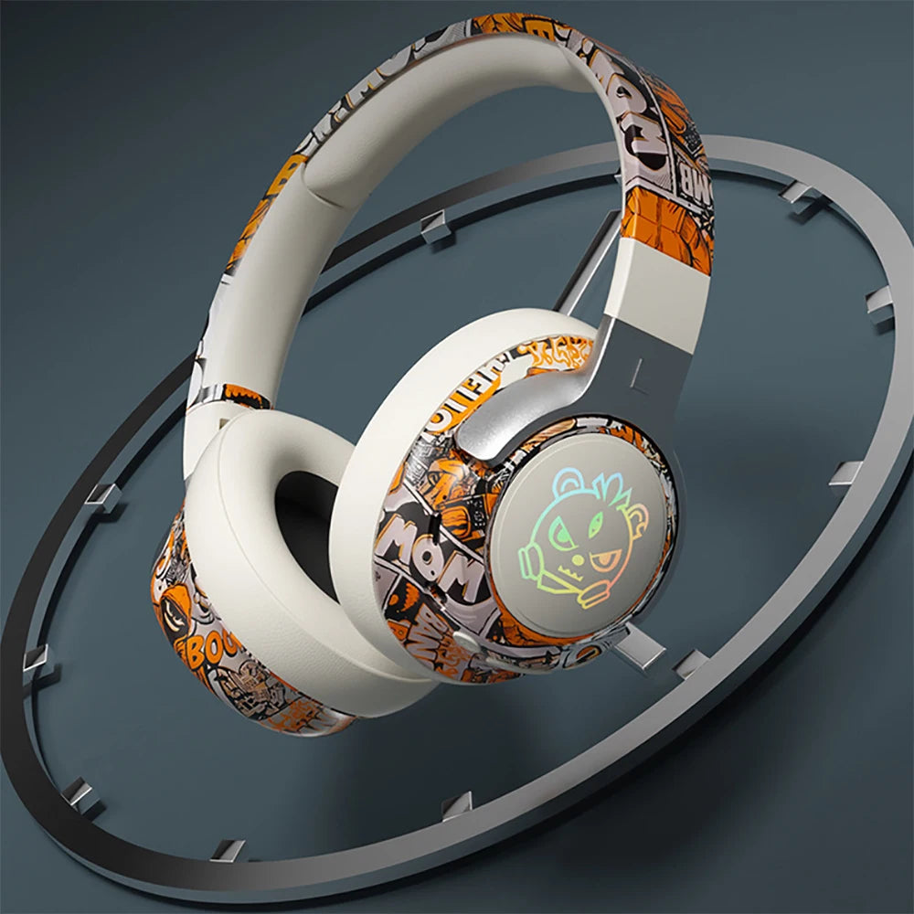Kabelloses Gaming-Headset Bluetooth 5.3 – mit RGB-Beleuchtung, niedriger Latenz, Mikrofon mit Geräuschunterdrückung