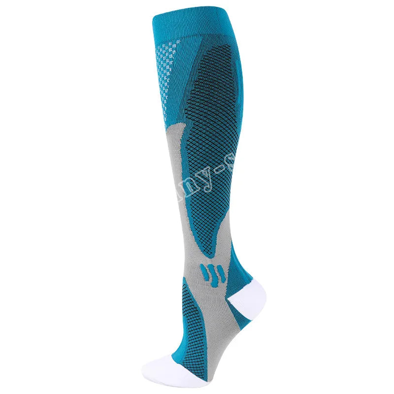 12 Colors Compression Socks For Football Anti Fatigue Pain Relief Men Women 20-30 Mmhg Running Socks Fit For Sport Socks