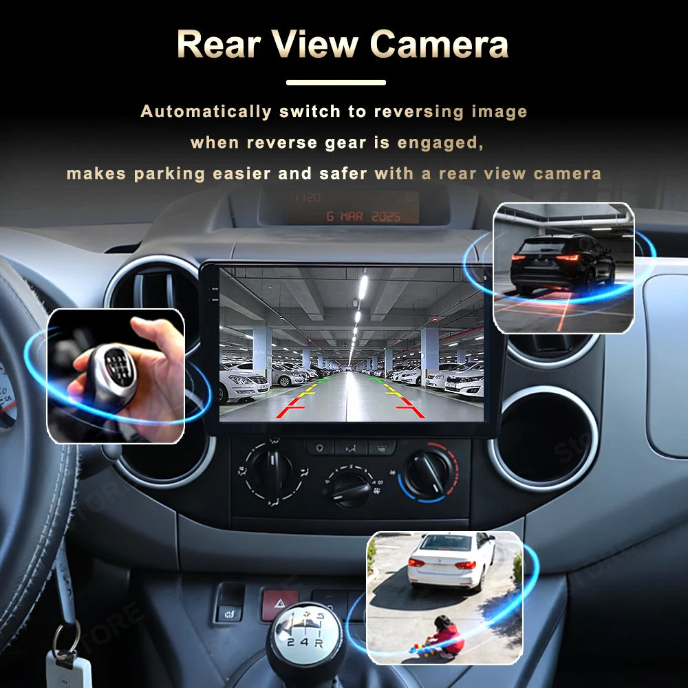 Car Multimedia Radio Player For Citroen Berlingo B9 Peugeot Partner 2008 - 2019 Carplay Auto Navigation GPS Stereo Android 16 BT