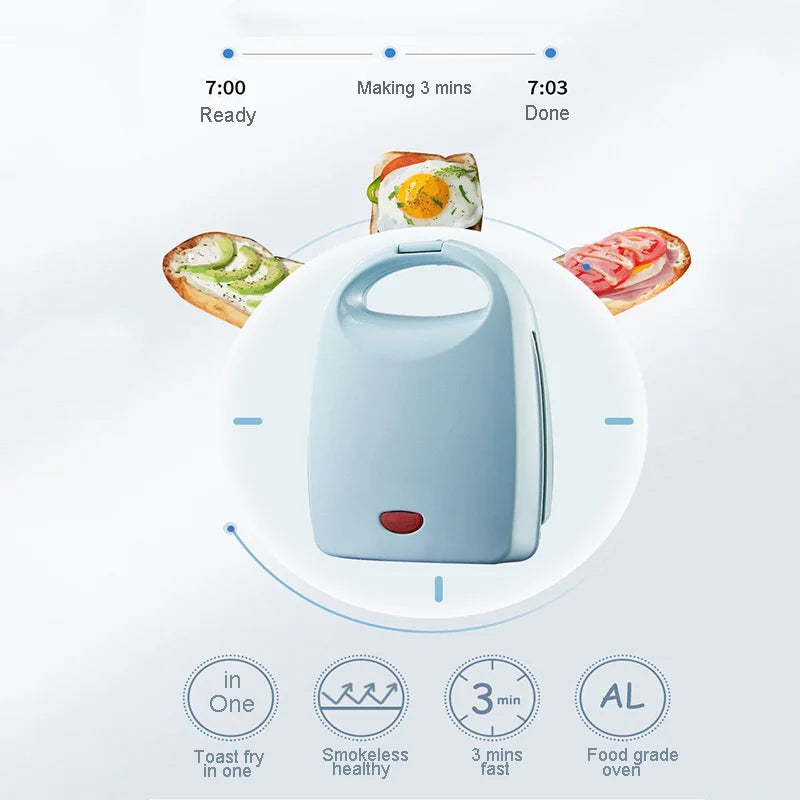 Çok Fonksiyonlu Sandöviç Makinesi - Hızlı Isınan Tost Makinesi, Elektrikli Pişirme Tenceresi, Et Kızartma ve Omlet