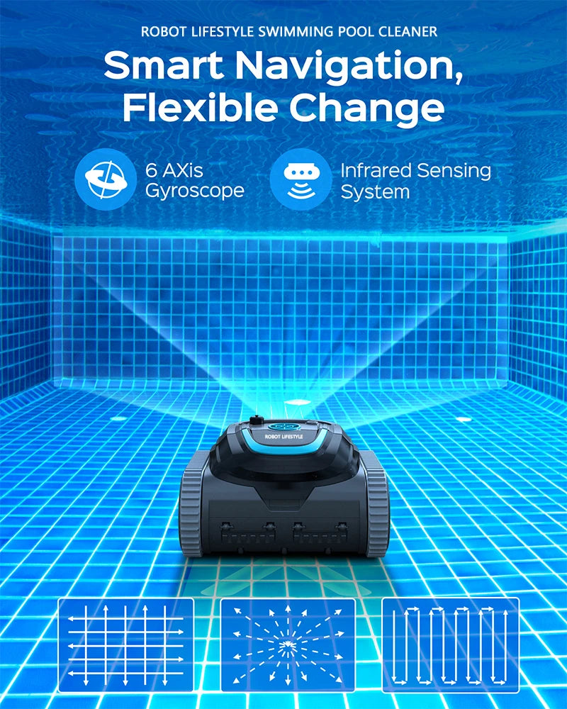 Pool Vacuum Cleaner with 18m Floating Cable Robot Swimming Pools Cleaning Machine WY350 Brushless Motor