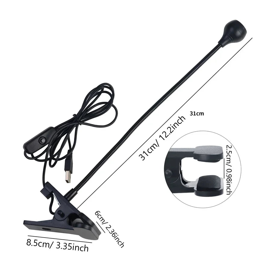 5W UV Jel Tırnak Kür Lambası – Klipsli LED UV Işık, Esnek Tüp, USB Jel Oje Kurutucu