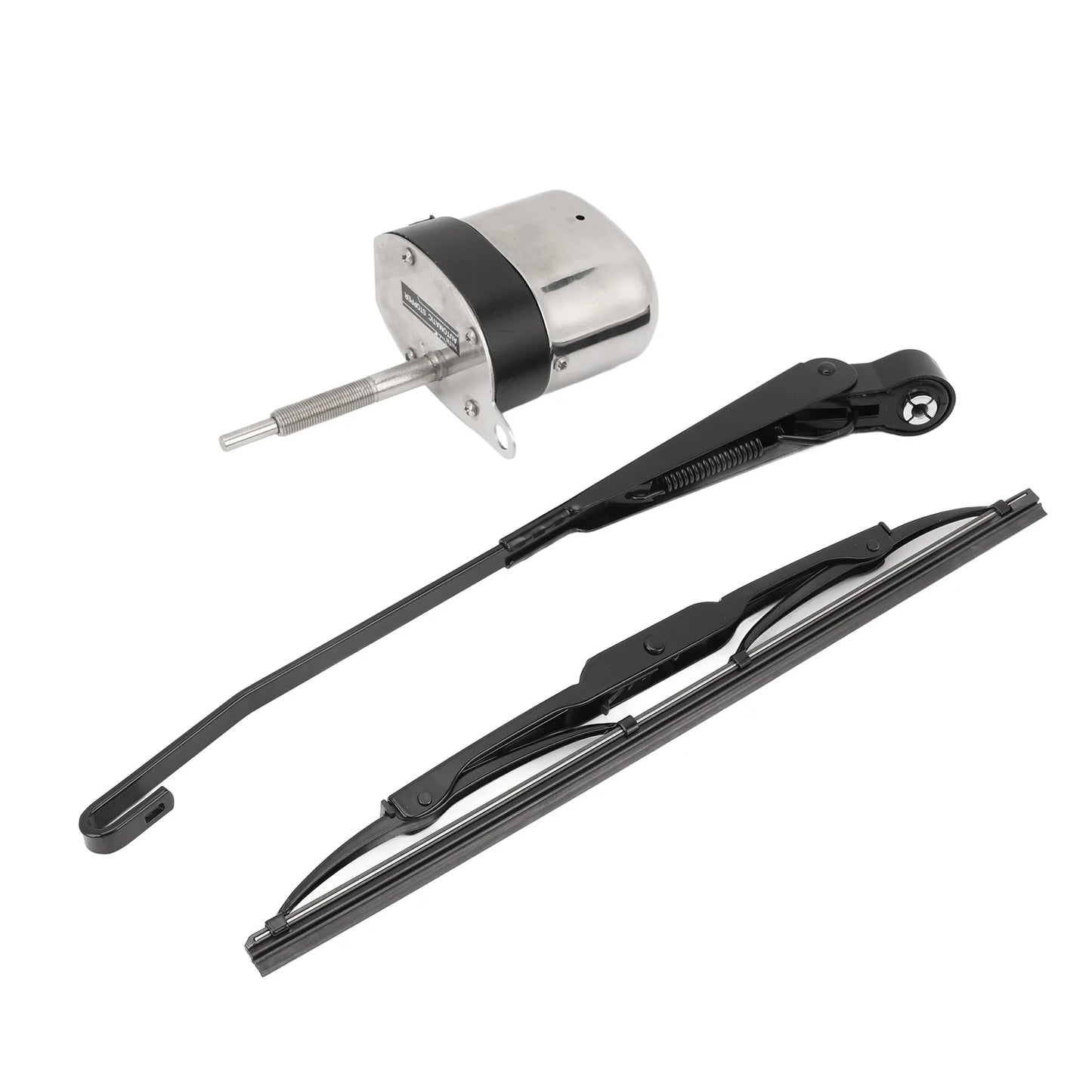 Electric Motor Windshield Wiper Arm Uniform Wiping Wear Resistant Wiper Motor Blade Kit 12V for Tractor Fishing Boat ATV UTV
