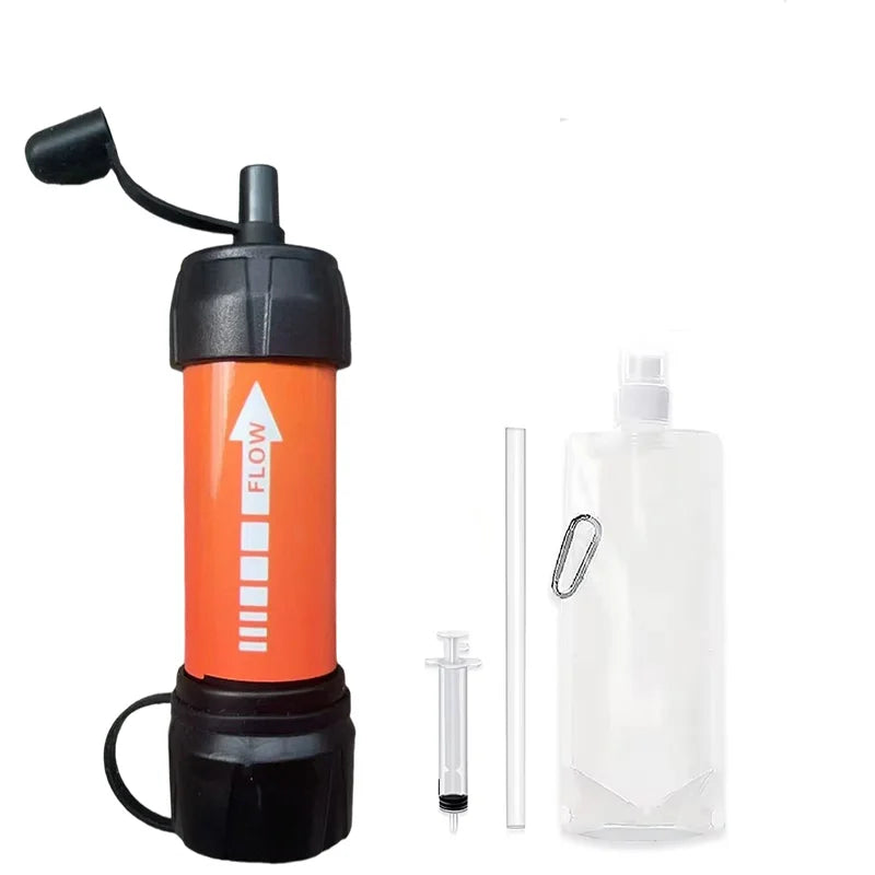 Taşınabilir Acil Su Arıtıcısı – Yürüyüş ve Kamp İçin Hızlı Arıtma, Doğal Su Kaynakları İçin Güvenli