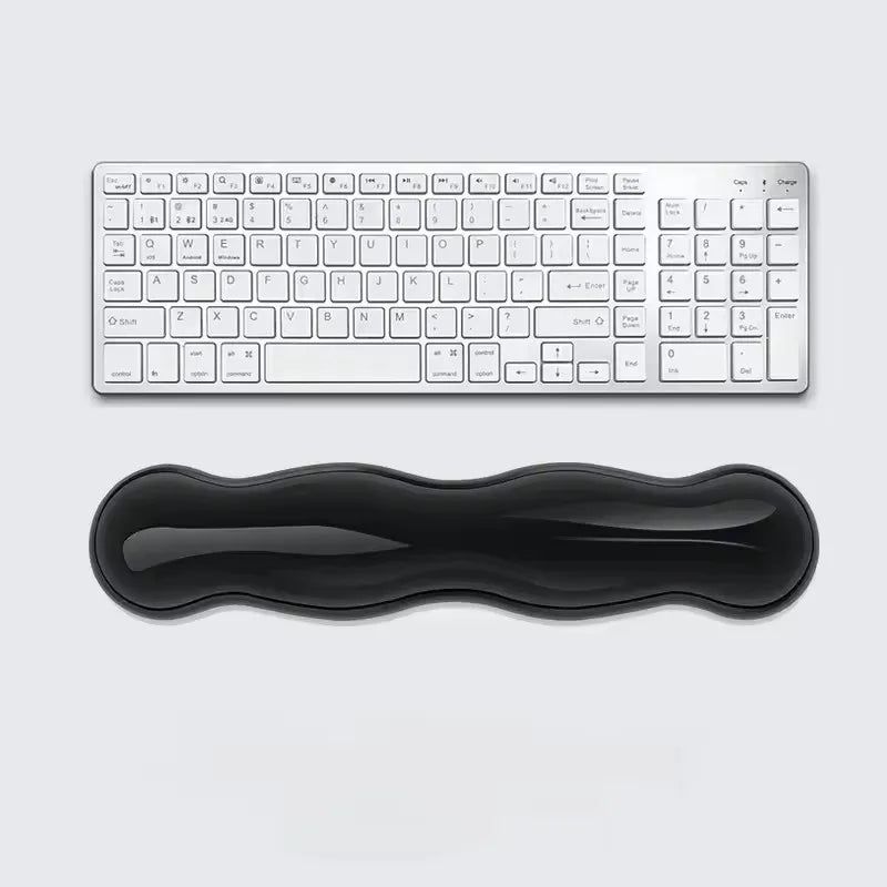 Bilek Destekli Mouse Pad - Kaydırmaz Silikon Şeffaf Klavye Bilekliği Masaüstü Ofis Oyun