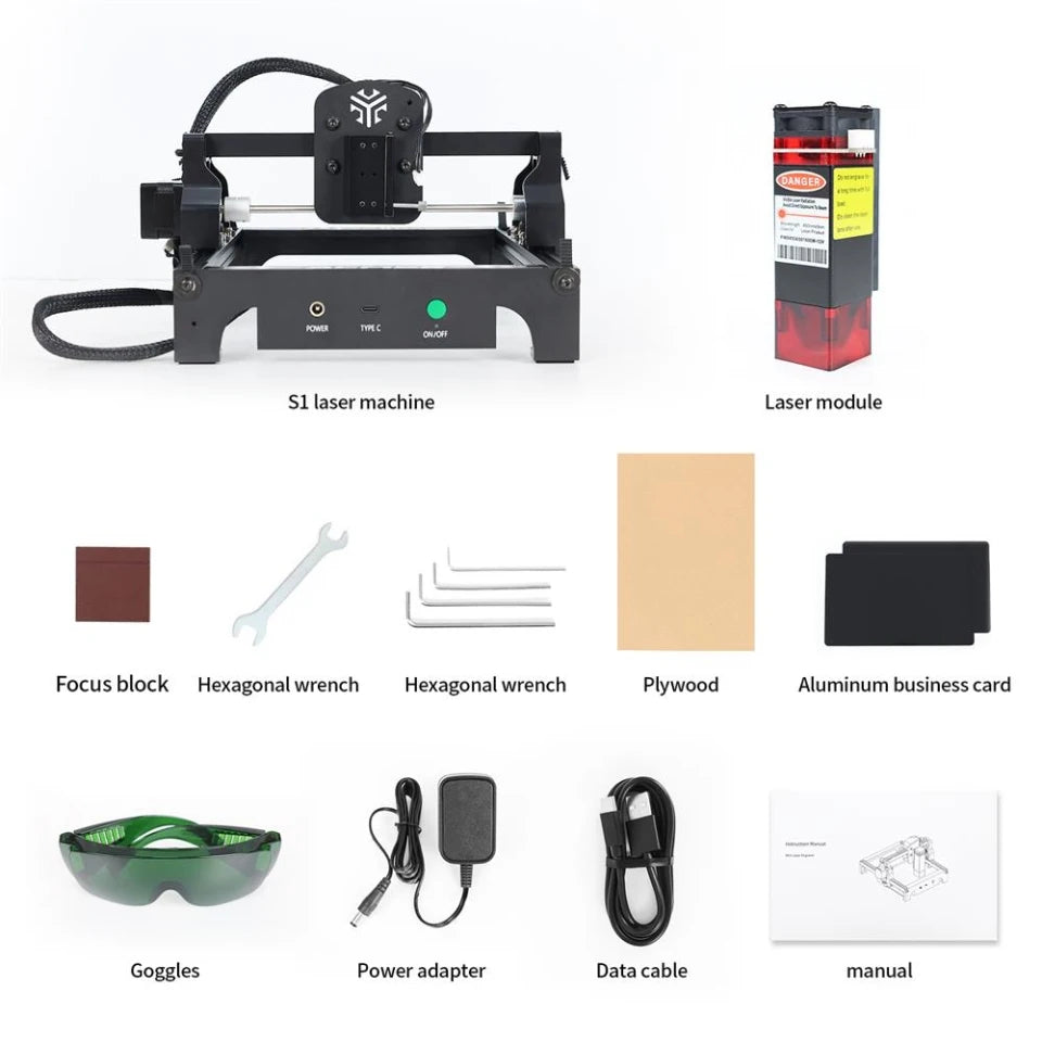 ACMER S1 Mini Portable Laser Engraving Machine DIY Laser Cut Engraver For Engrave Logo Wood Painted Metal Acrylic Glass Leather
