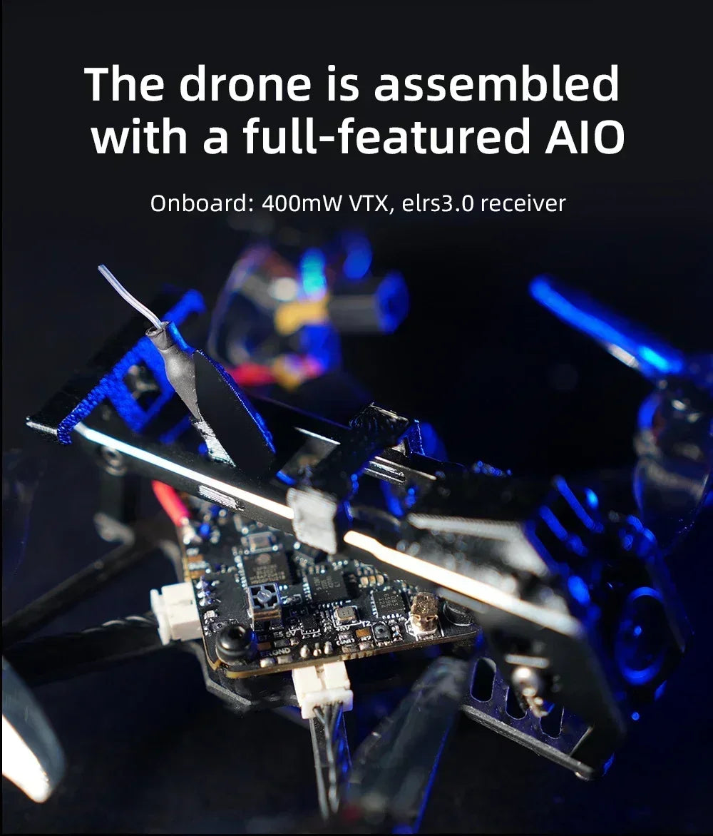 HGLRC 2025 New Draknight 2inch 91.8mm Toothpick FPV Drone with SPECTER12 ES2-4S AIO 400mW VTX SPECTER 1003 10000KV Motor