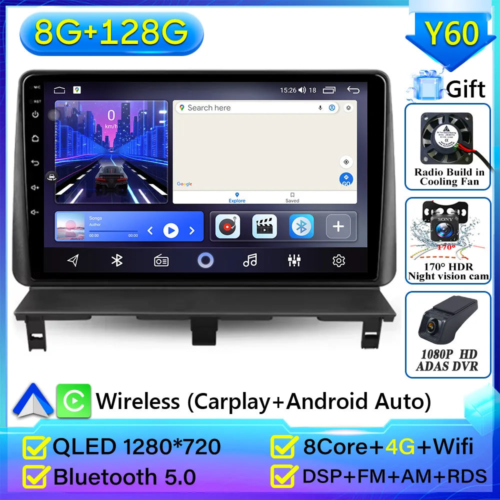For Peugeot Partner 1 2002-2008 Car Radio Carplay Navigation GPS Multimedia Player Android Auto Video Display WiFi 4G No 2din 2K