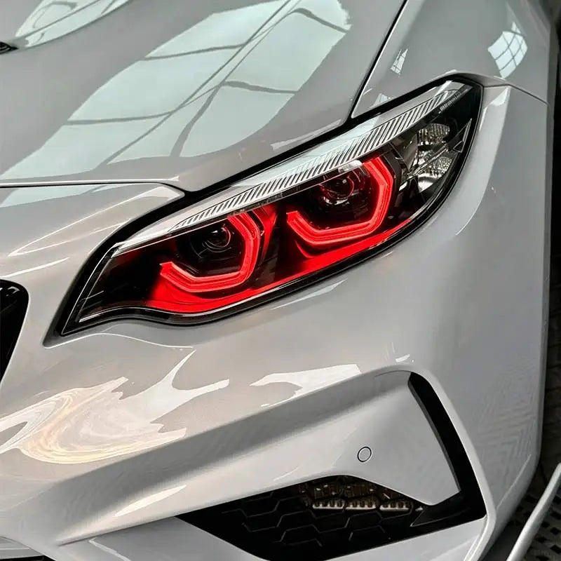 FOR BMW F87 M2 2 Series F23 F22 LCI M240i 230i 218i RGBW LED Headlights Daytime Running Lights Angel Eyes J ONE Multi-color DRL