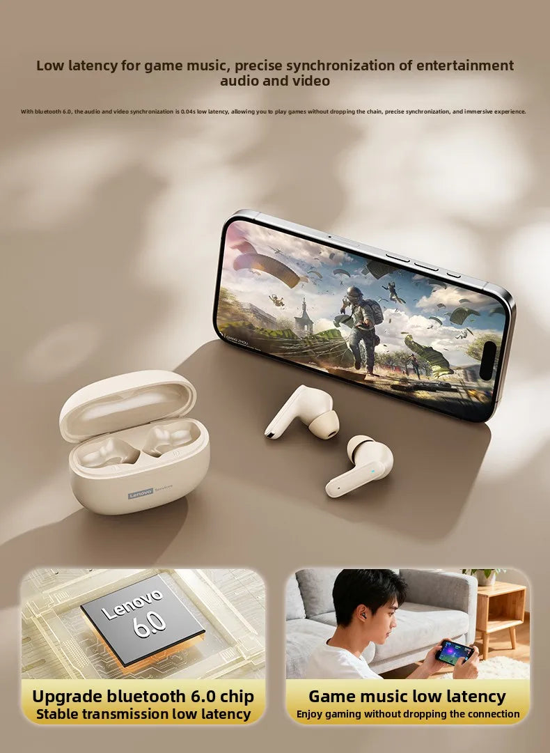 Lenovo LE229 TWS Bluetooth Kulaklık – Gerçek Kablosuz, Mikrofon, Hi-Fi Ses, Su Geçirmez