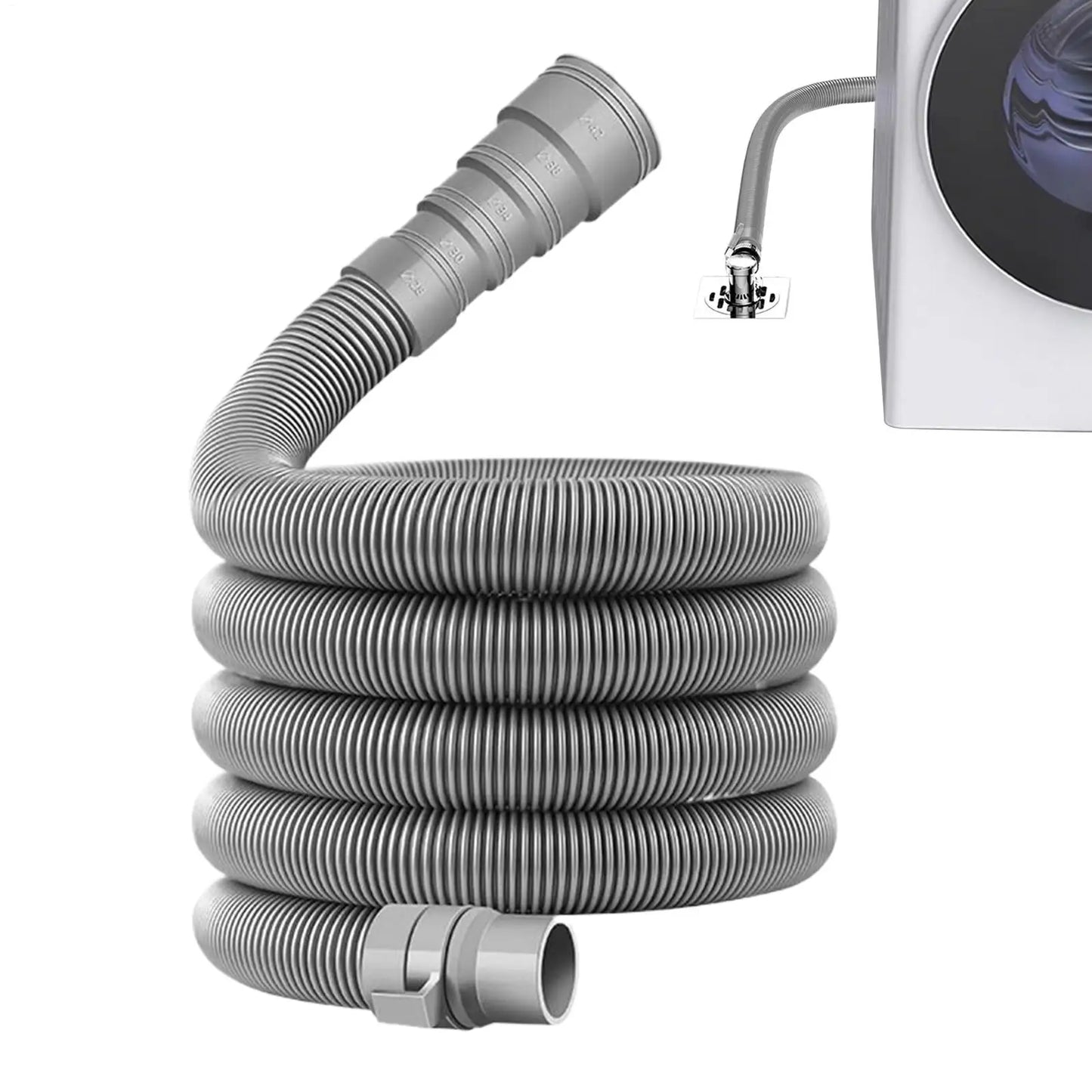 Faltbarer Wohnwagen-Abwasserschlauch-Kit – 10m Wohnmobil-Anhänger-Abwasserschlauch, verstellbarer Adapter und Klemme, auslaufsicher
