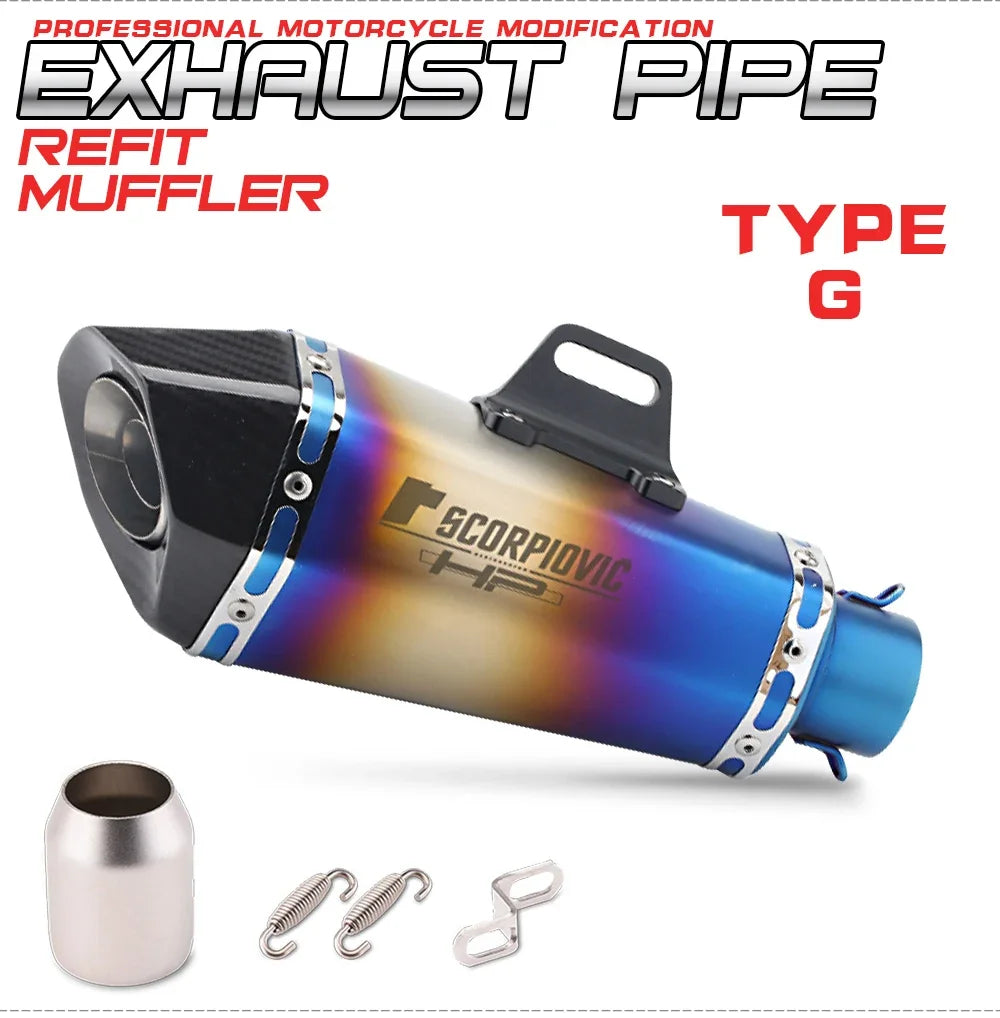 Factory Hot Selling CH-Universal Motorcycle Exhaust  New Condition For Cbr400 Z400 Gsx250 R6 MT15 R3 R25