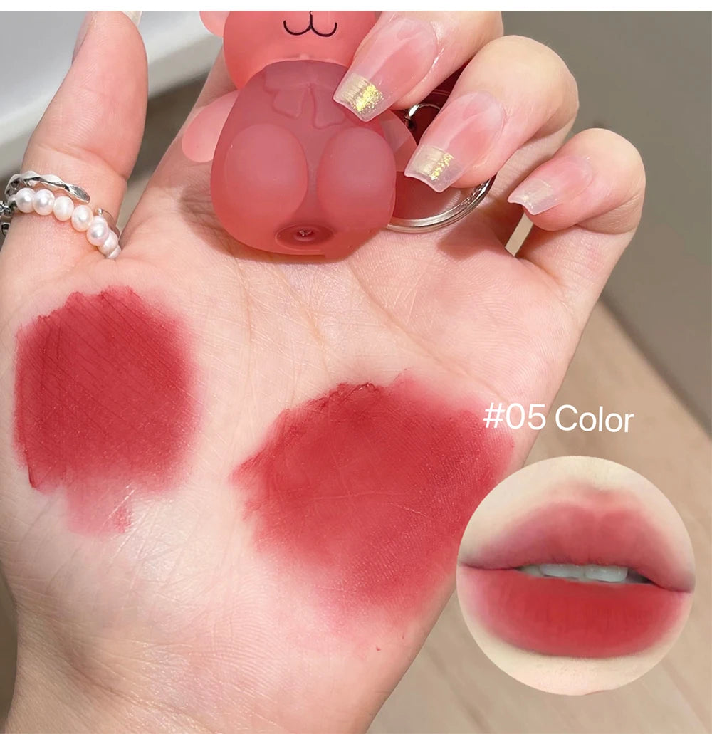 ART VALUE Sevimli Ayıcık Dudak Kili – Mat, Uzun Kalıcı, Anahtarlık Tasarımlı Lip Gloss