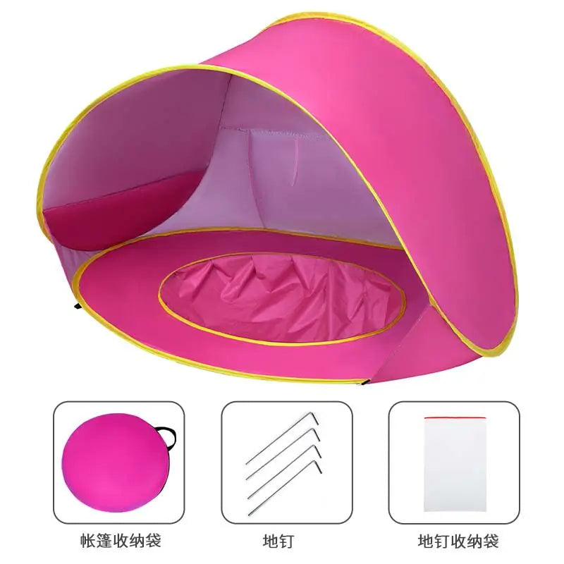 Outdoor Children's Camping Shade Beach Tent Water Storage Foldable Quick Open Beach Pool