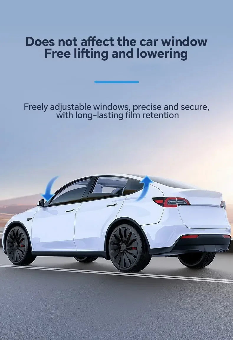 For Tesla Model 3 UP Pre-cut Window Privacy Tint Film One Way Solar UV Protector Heat Rejection Car Glass Sticker Summer