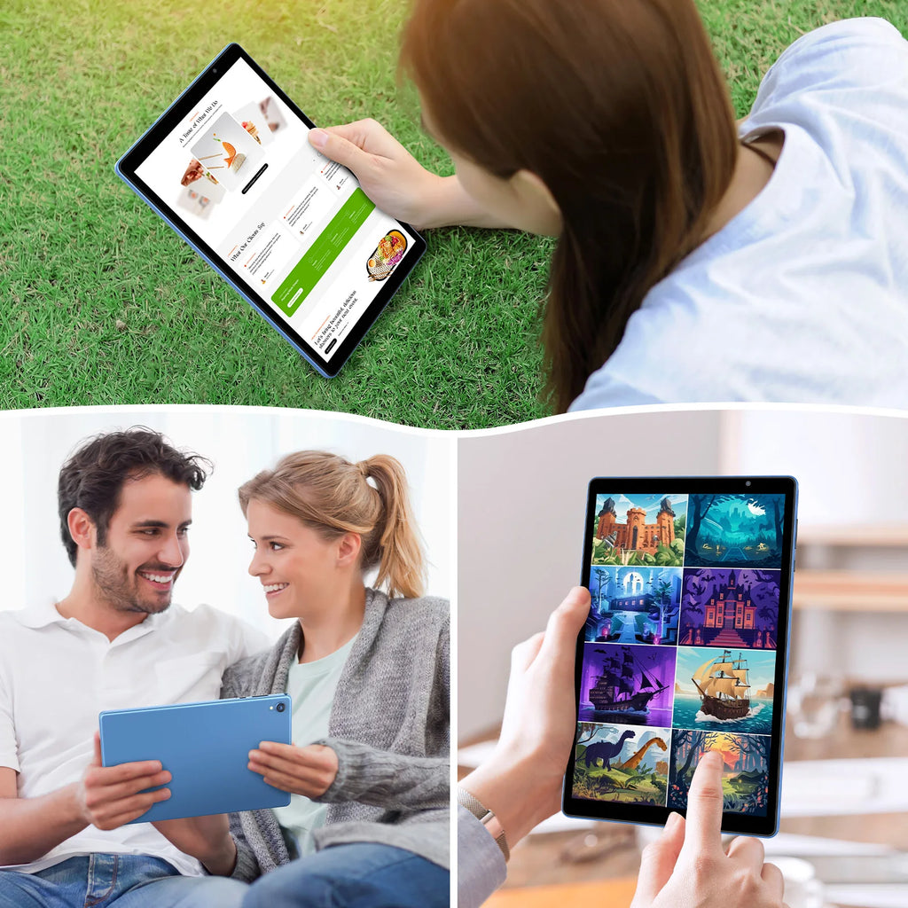 Android 14 Tablet 10 İnç - Dört Çekirdekli İşlemci, 5G WiFi, 4GB RAM + 32GB ROM, 1280x800 Ekran, 6000mAh Pil