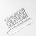 Bilek Destekli Mouse Pad - Kaydırmaz Silikon Şeffaf Klavye Bilekliği Masaüstü Ofis Oyun