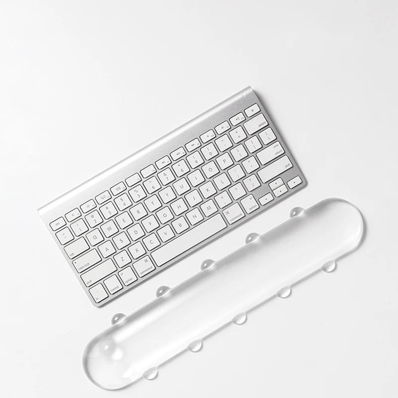 Bilek Destekli Mouse Pad - Kaydırmaz Silikon Şeffaf Klavye Bilekliği Masaüstü Ofis Oyun