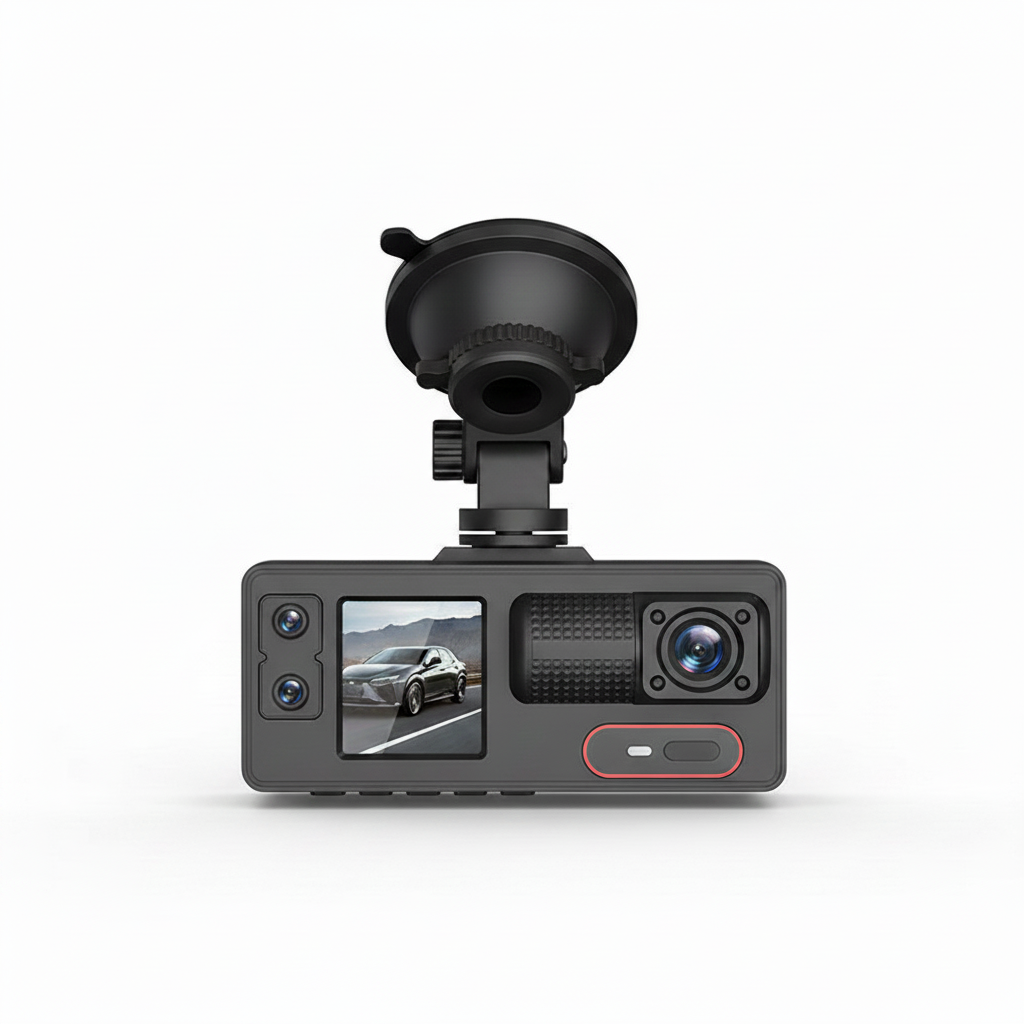 Neue HD 1080P Dreifach-Dashcam mit WiFi-Verbindung, Infrarot-Nachtsicht, Parküberwachung, Rückfahrkamera