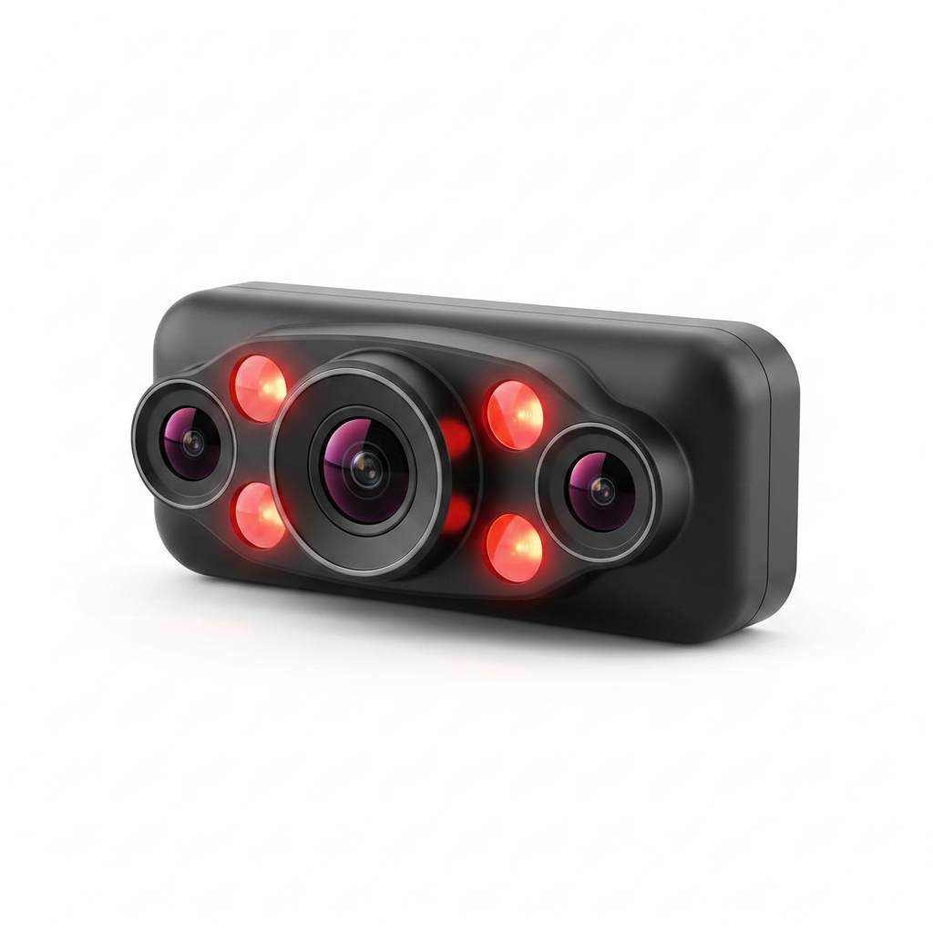 Yeni HD 1080P Üç Kayıtlı Araç Kamerası WiFi Bağlantılı Kızılötesi Gece Görüşü Park İzleme Geri Görüş