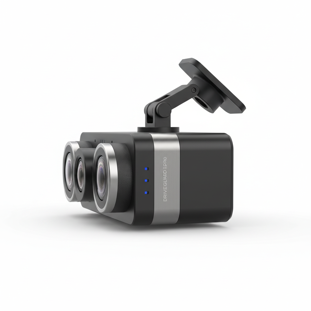 Neue HD 1080P Dreifach-Dashcam mit WiFi-Verbindung, Infrarot-Nachtsicht, Parküberwachung, Rückfahrkamera