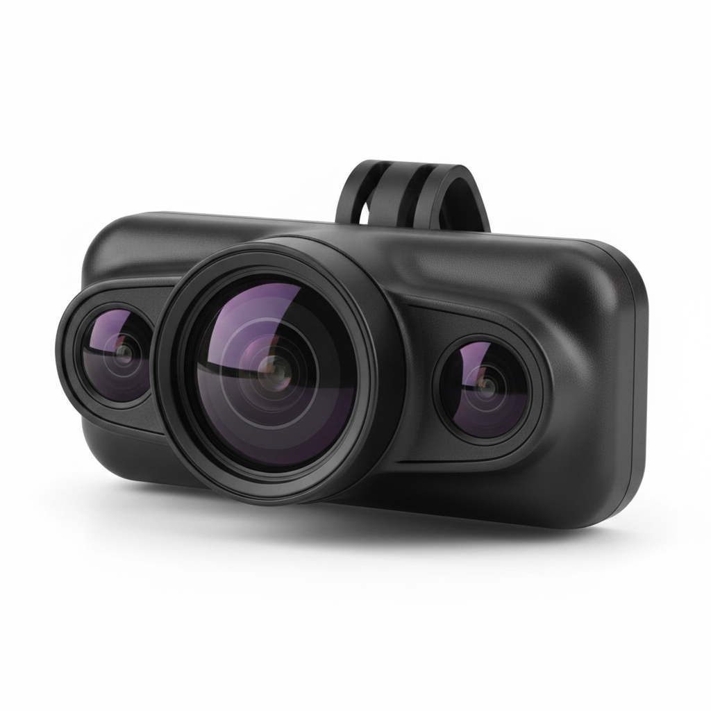Yeni HD 1080P Üç Kayıtlı Araç Kamerası WiFi Bağlantılı Kızılötesi Gece Görüşü Park İzleme Geri Görüş